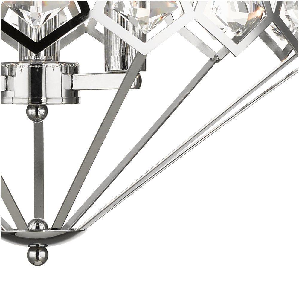 Paragon E27 3 Light Crystal Pendant Polished Chrome