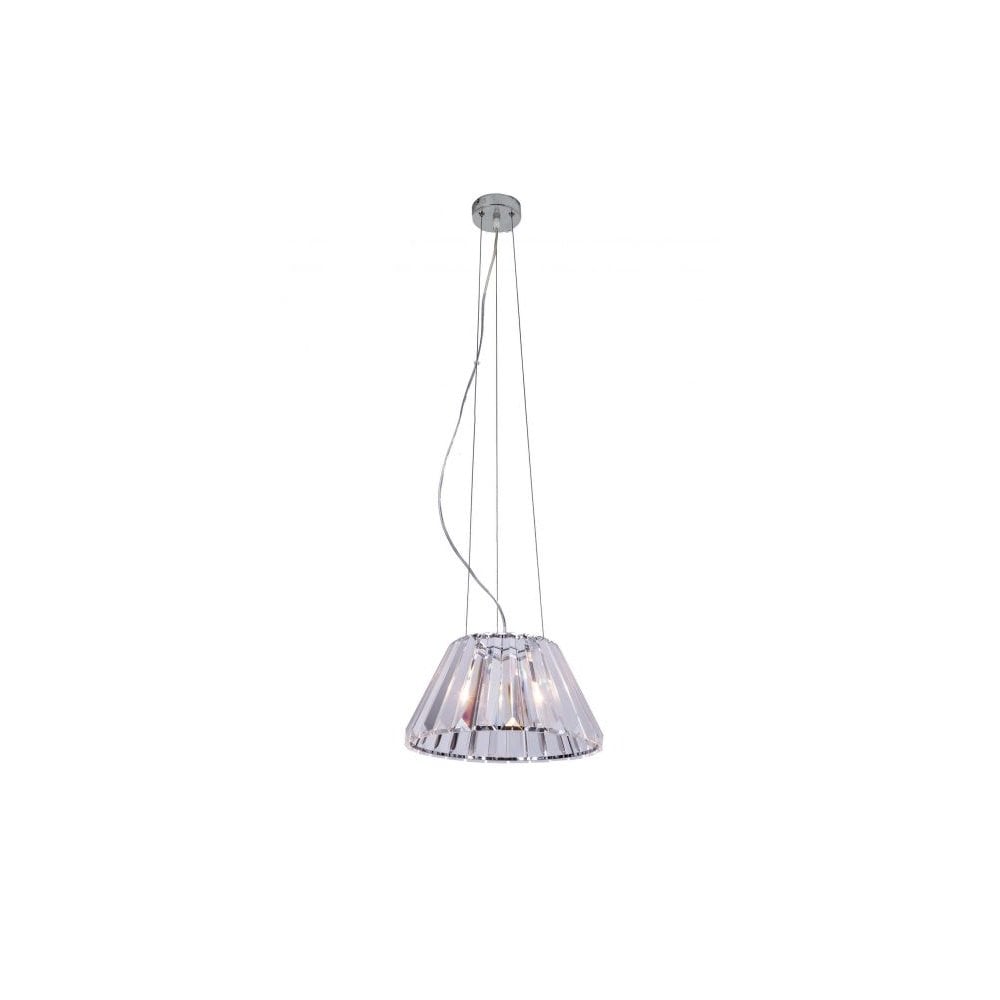 Senza 1 Light Polished Chrome Crystal Pendant