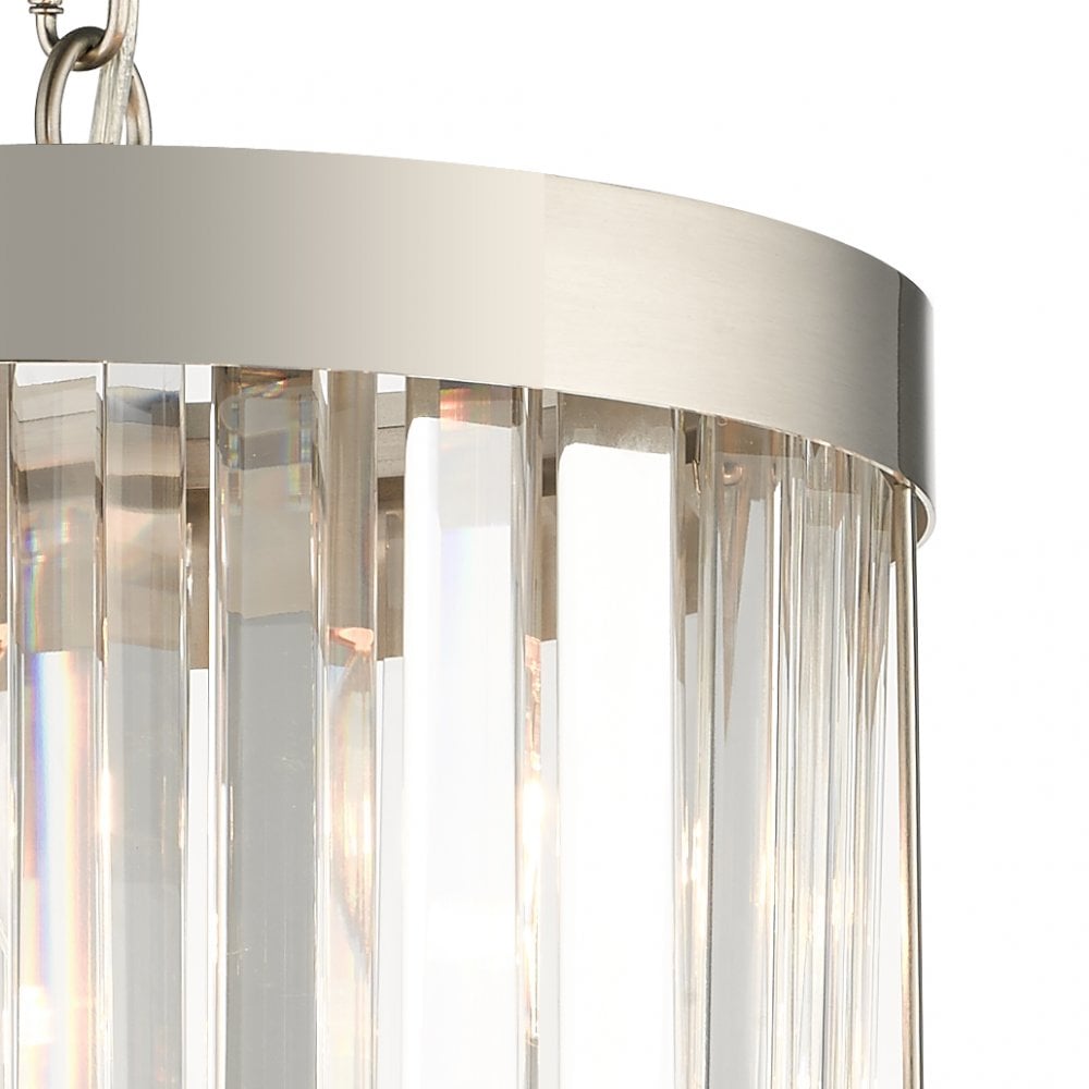 Pandora E27 Single Crystal Pendant Satin Chrome