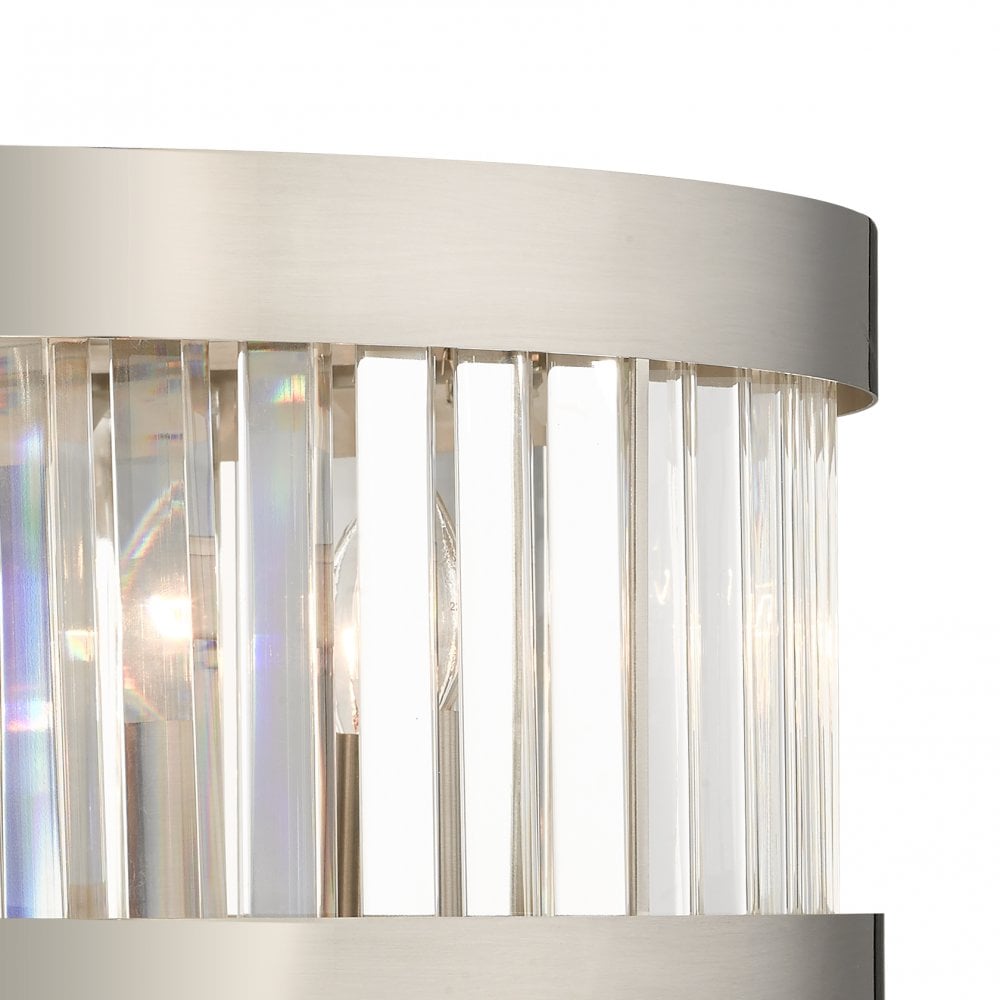 Pandora E27 5 Light Crystal Pendant Satin Chrome