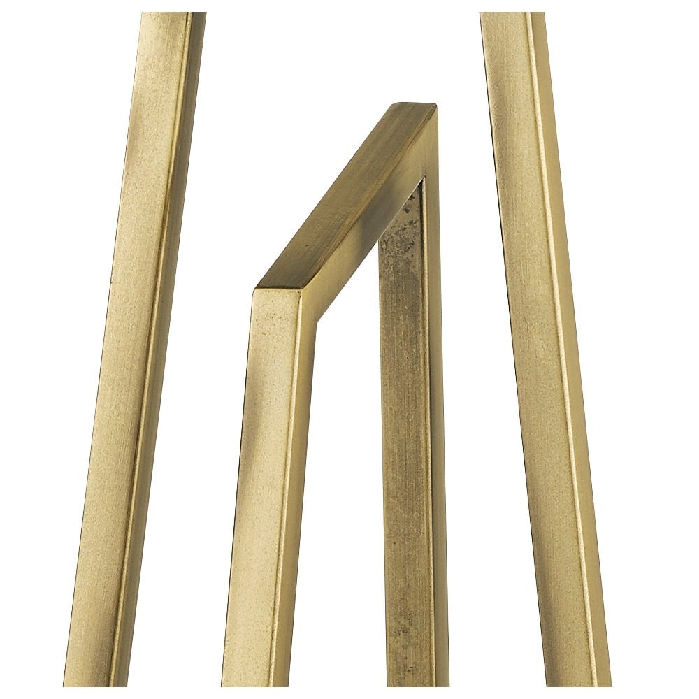 Plaza Antique Brass E27 Table Lamp With Square Shade