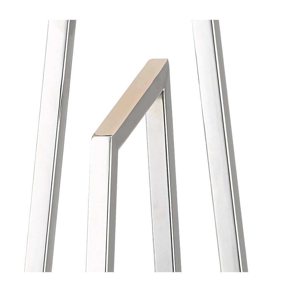 Plaza Polished Chrome E27 Table Lamp With Square Shade
