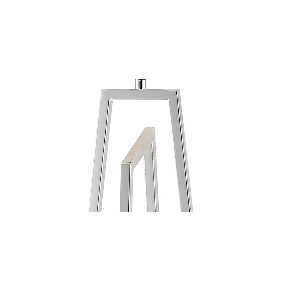 Plaza Polished Chrome E27 Floor Lamp With Square Shade
