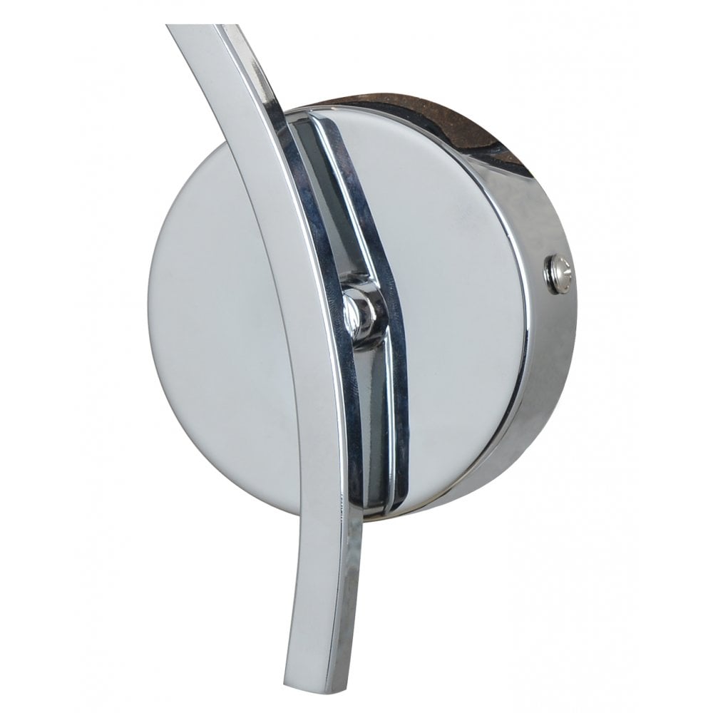 Topaz 1 Light Polished Chrome Wall Light With Square Glass Shade