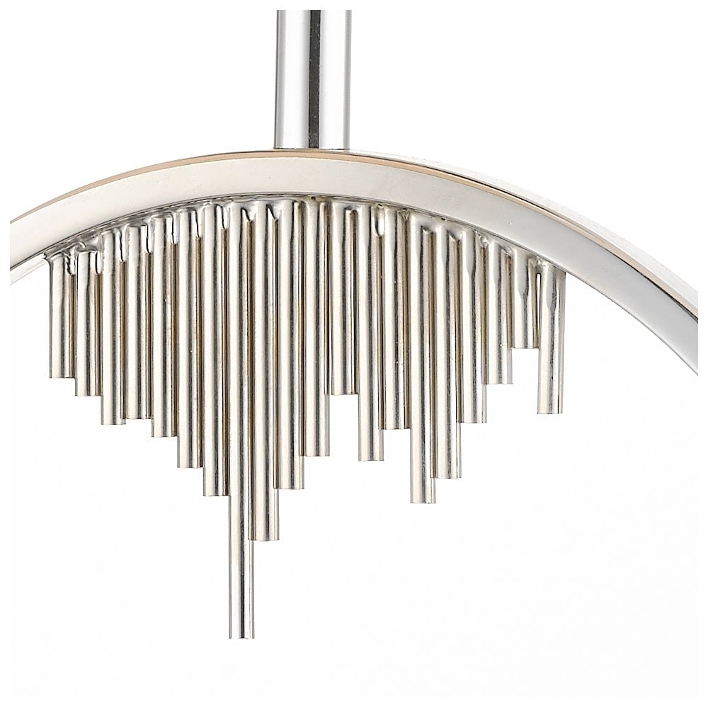 Manhatten E27 Polished Chrome Crystal Table Lamp With Shade