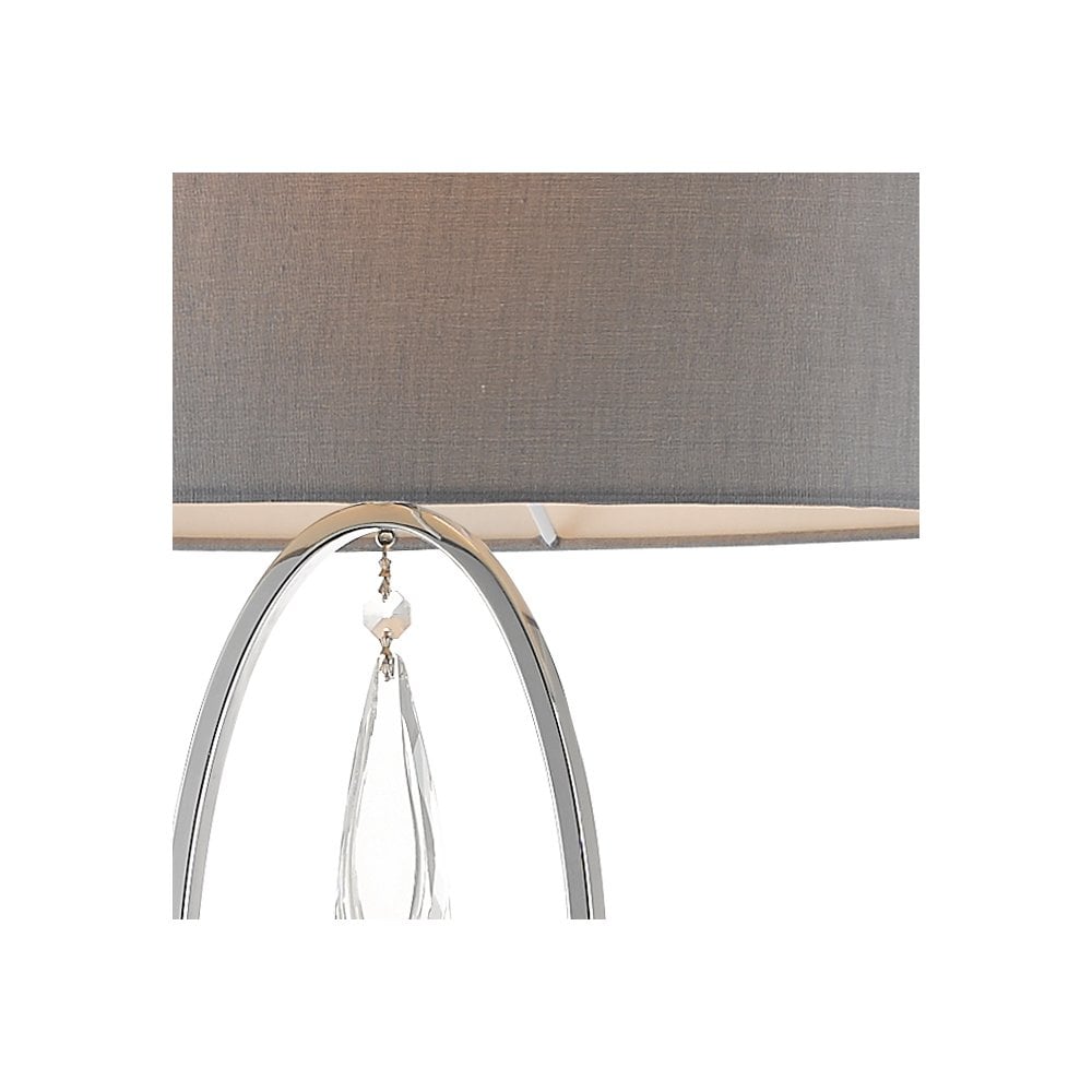 Markle Polished Chrome and Crystal Floor Lamp With Shade