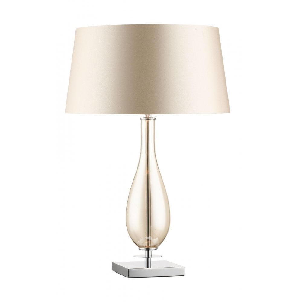 Dior Amber Glass Table Lamp with Shade