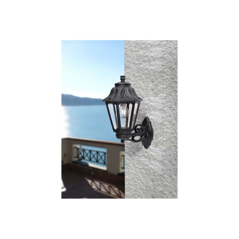 Bisso Anna E27 Black Wall Lantern