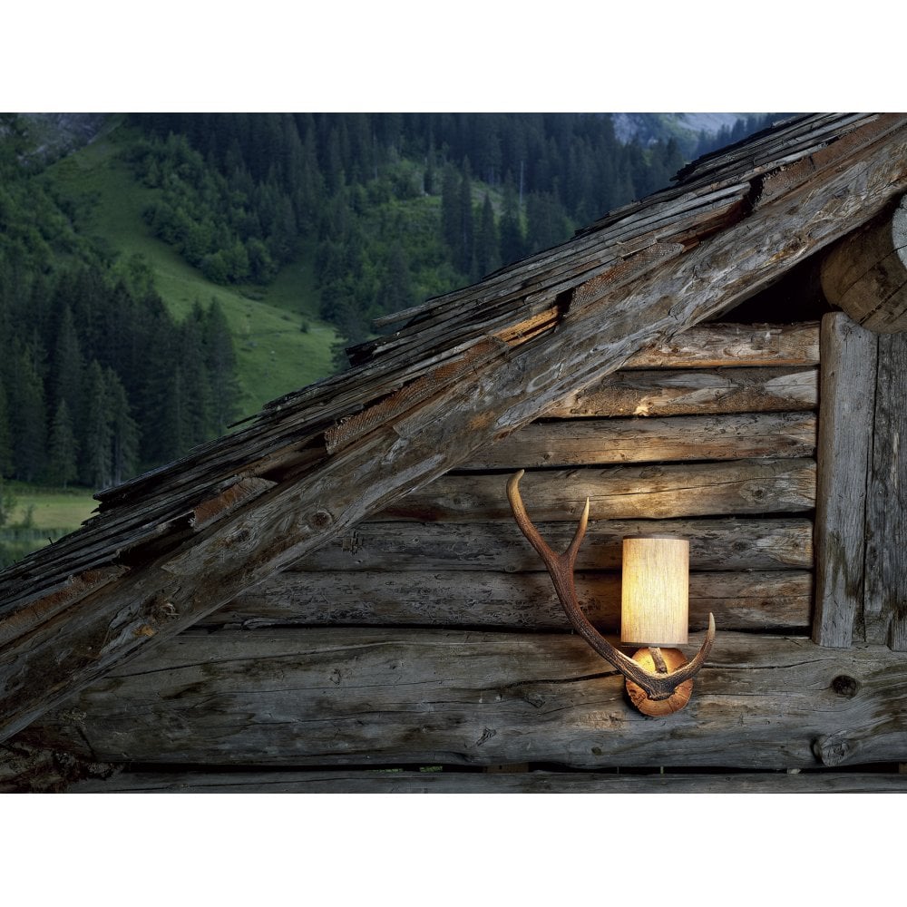 Antler Rustic Right Hand Highland Wall Light