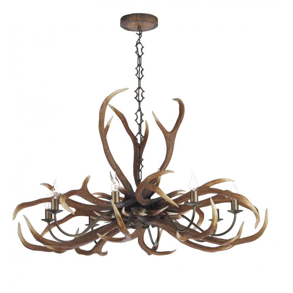 Antler Emperor 8 Light Highland Rustic Fitting