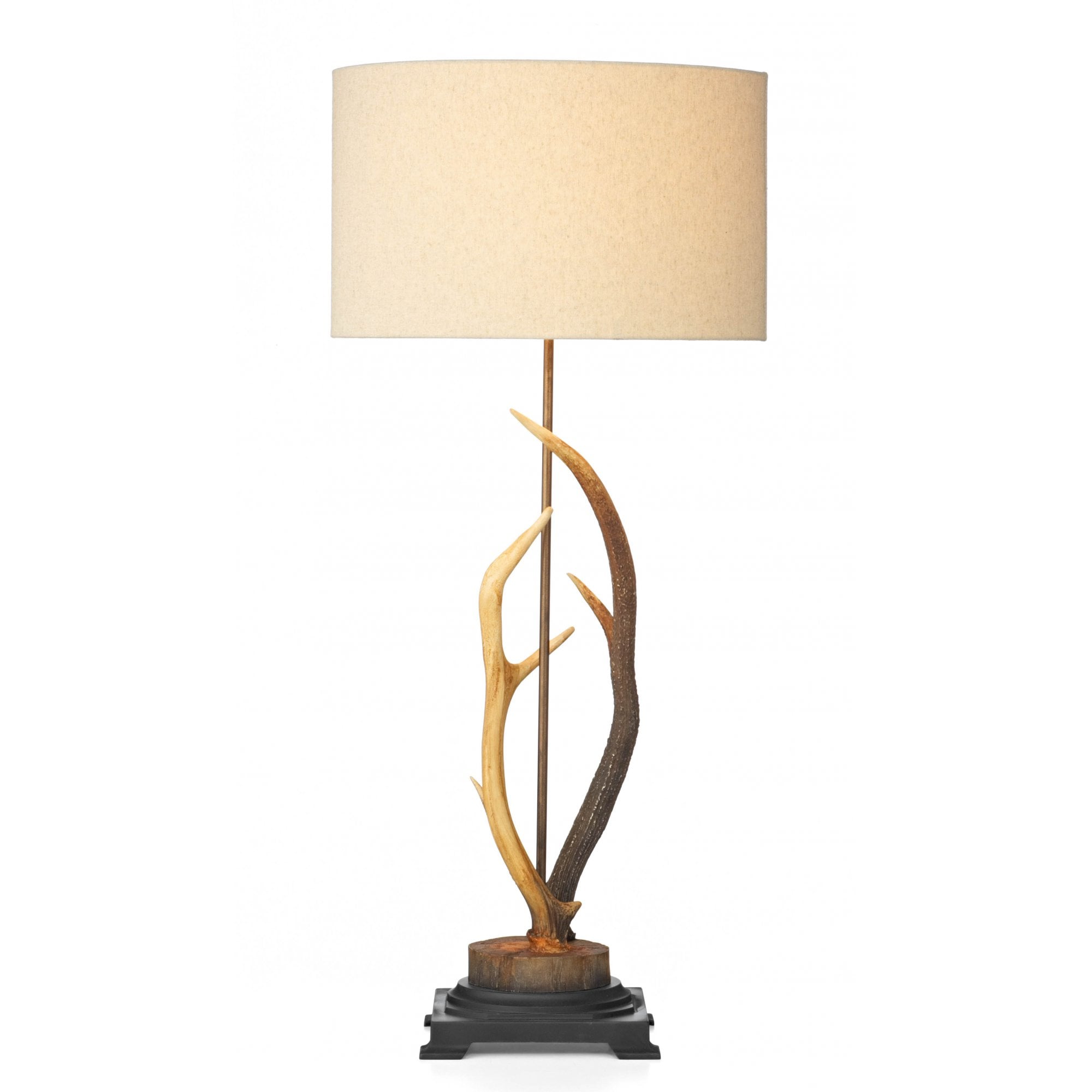 Antler Highland Rustic Large Table Lamp Complete With Shade