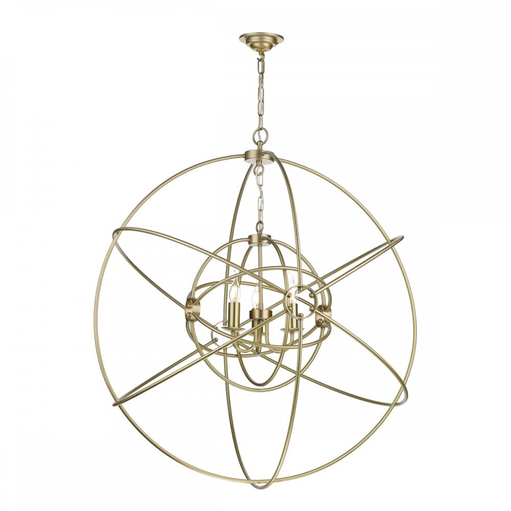Orb 3 Light Large Pendant Butter Brass