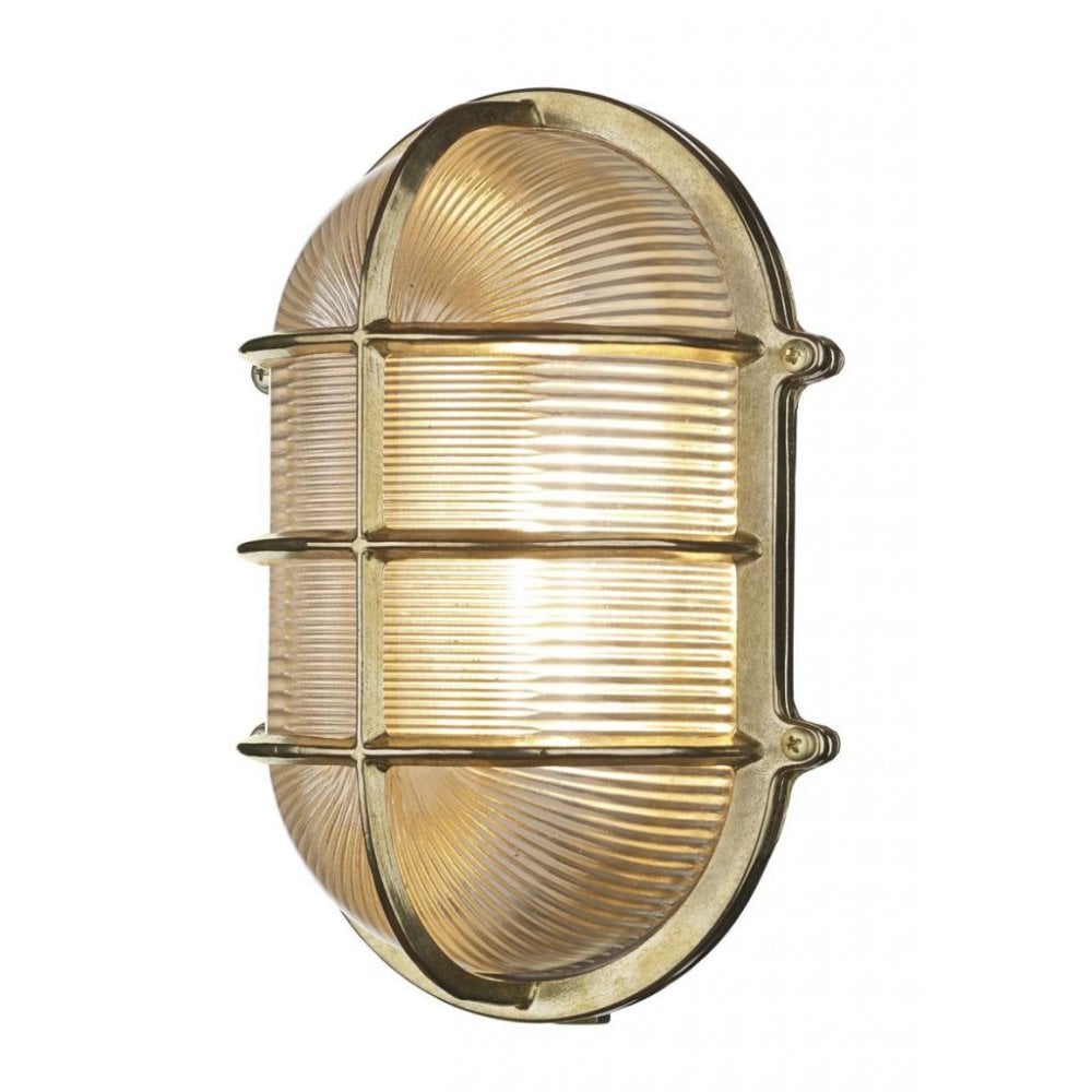 Admiral Large Oval Wall Bulkhead Brass