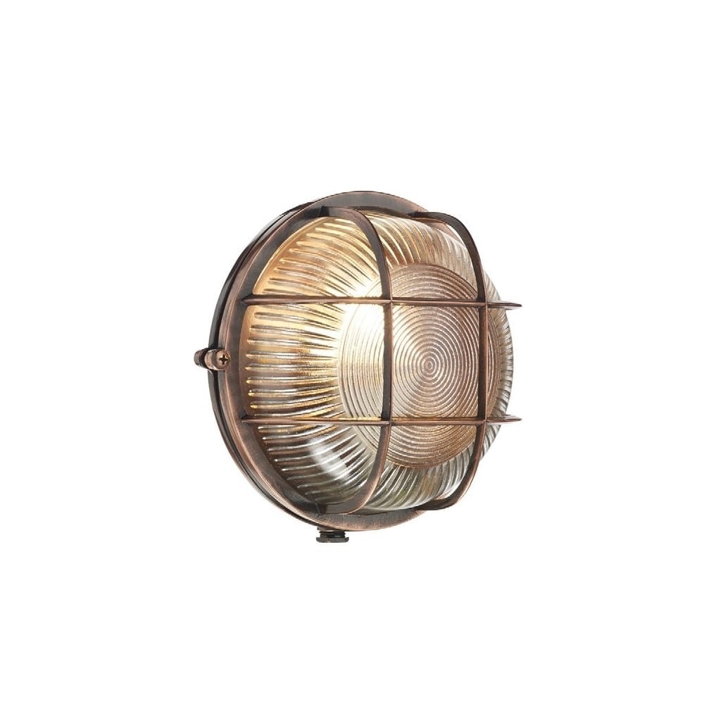 Admiral Round Wall Light Antique Copper