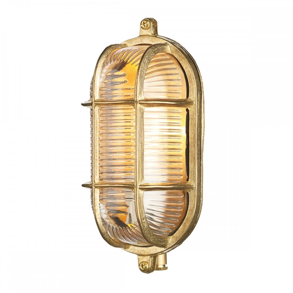 Admiral Small Oval Wall Light Brass