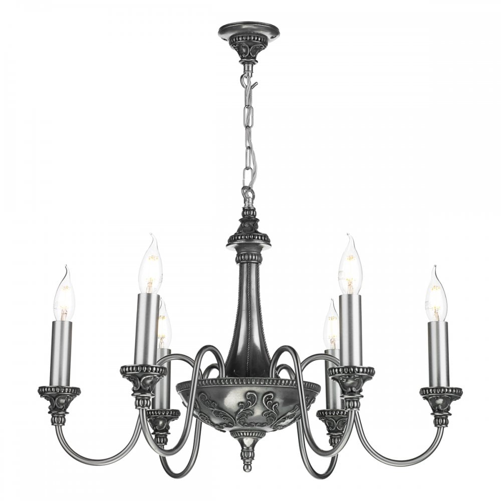 Bailey 6 Light Pewter Pendant