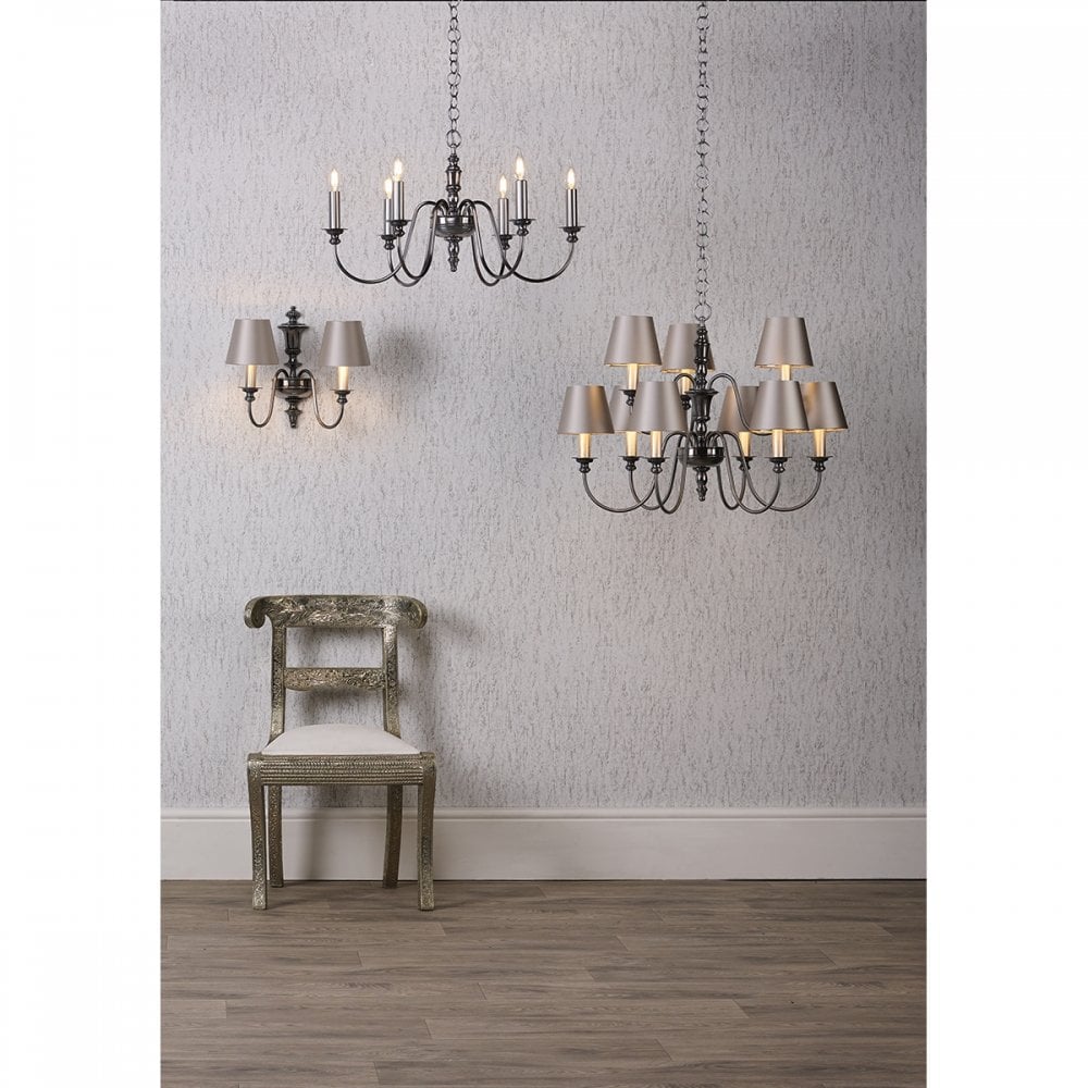 Dickens 6 Light Pendant Pewter