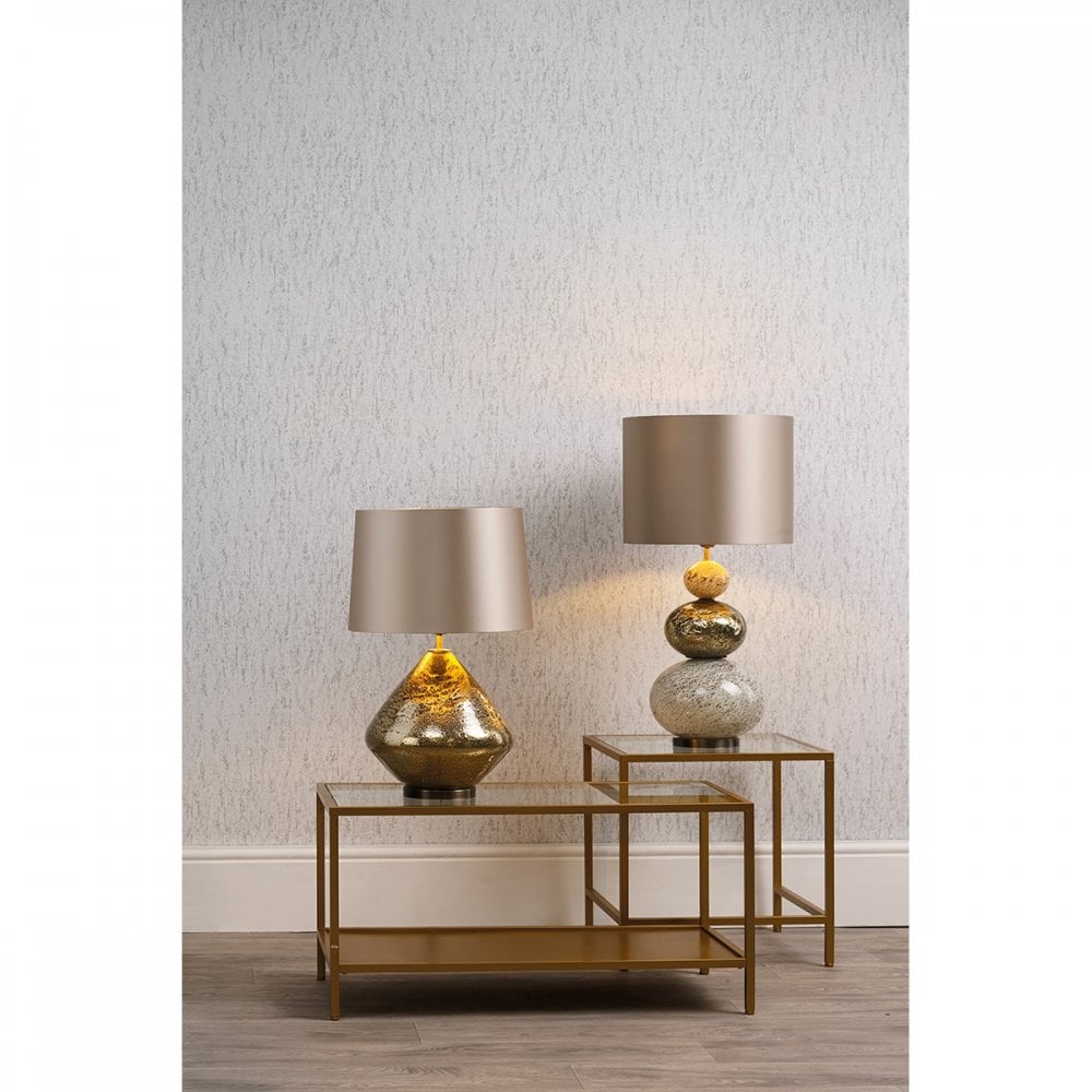 Evora Volanic Effect Gold Table Lamp
