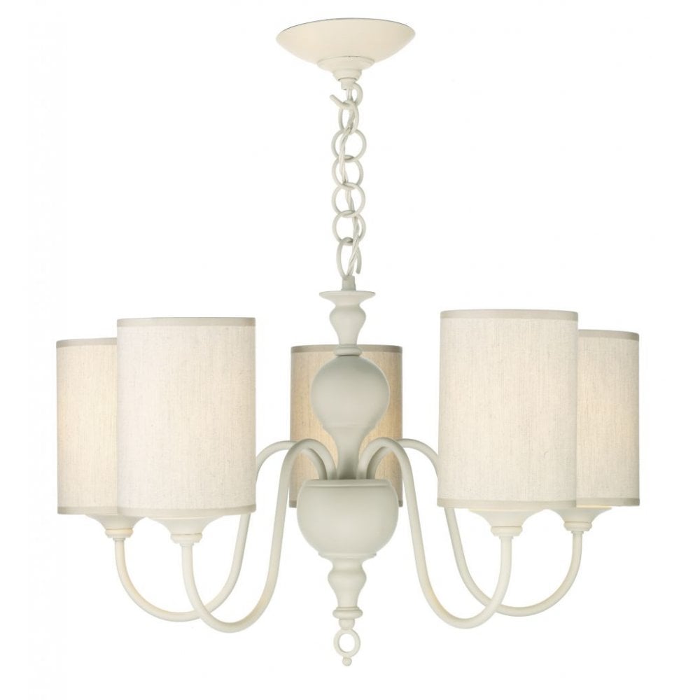 Flemish 5-Light Cream Fitting With Shades