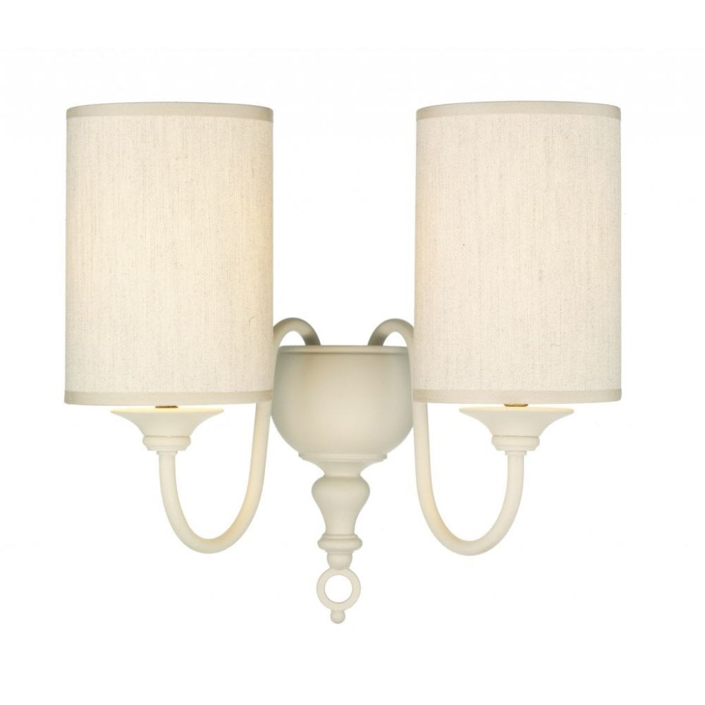 Flemish 2-Light Cream Wall Bracket With Shades