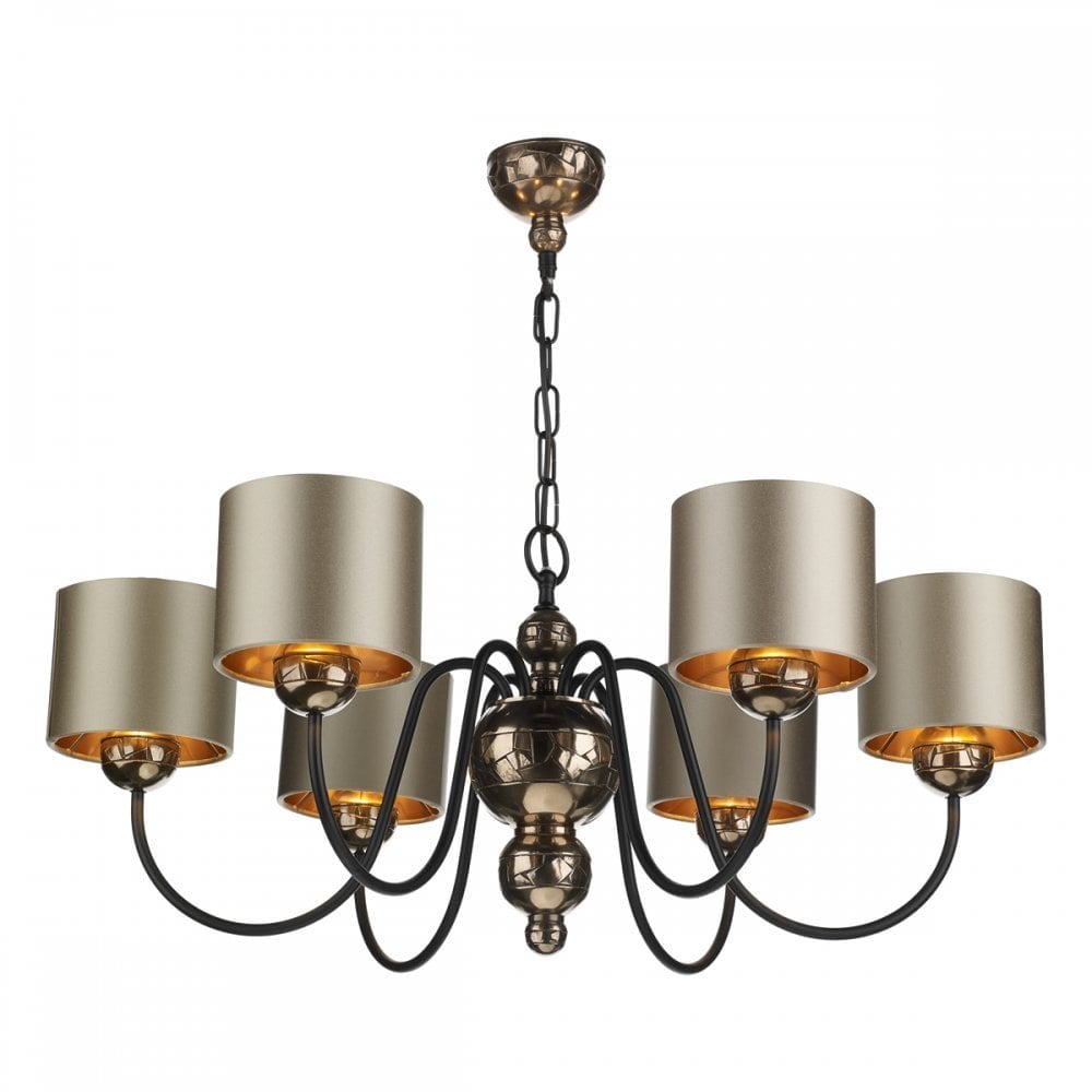 Garbo 6 Light Bronze with Bespoke Shades