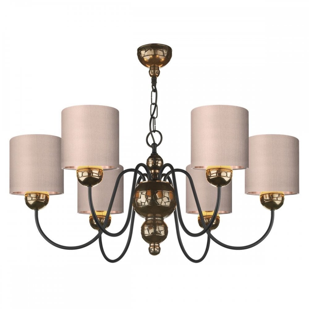 Garbo 6 Light Bronze with Bespoke Shades