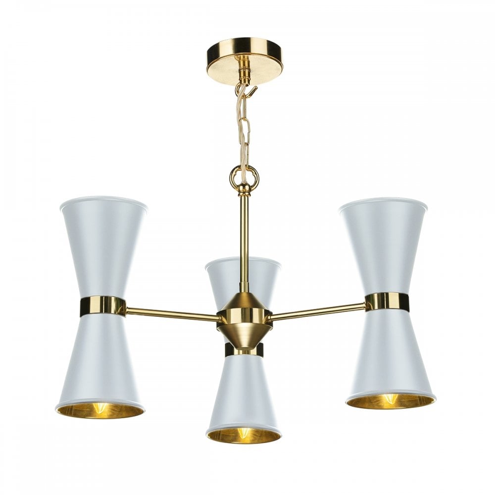 Hyde 6 Light Pendant Brass (Bespoke Colours Available)