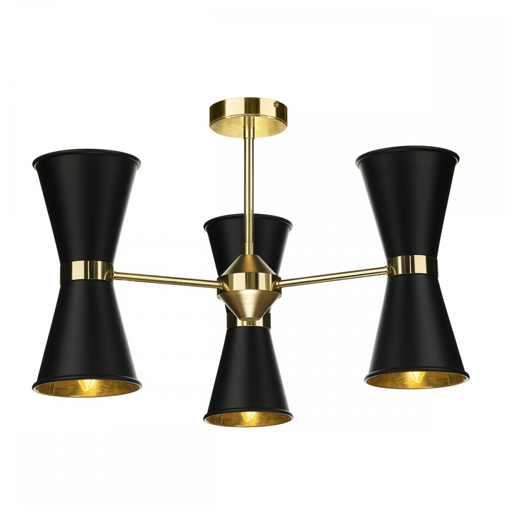 Hyde 6 Light Pendant Brass (Bespoke Colours Available)