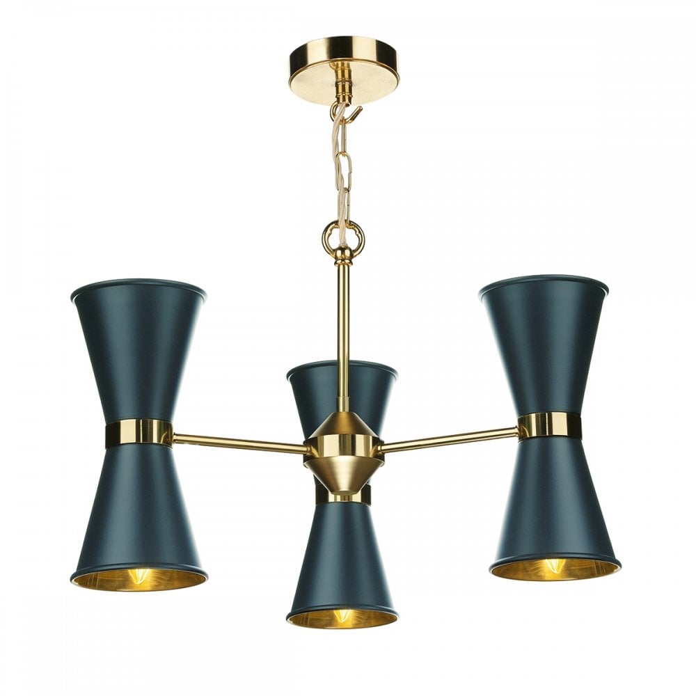 Hyde 6 Light Pendant Brass (Bespoke Colours Available)