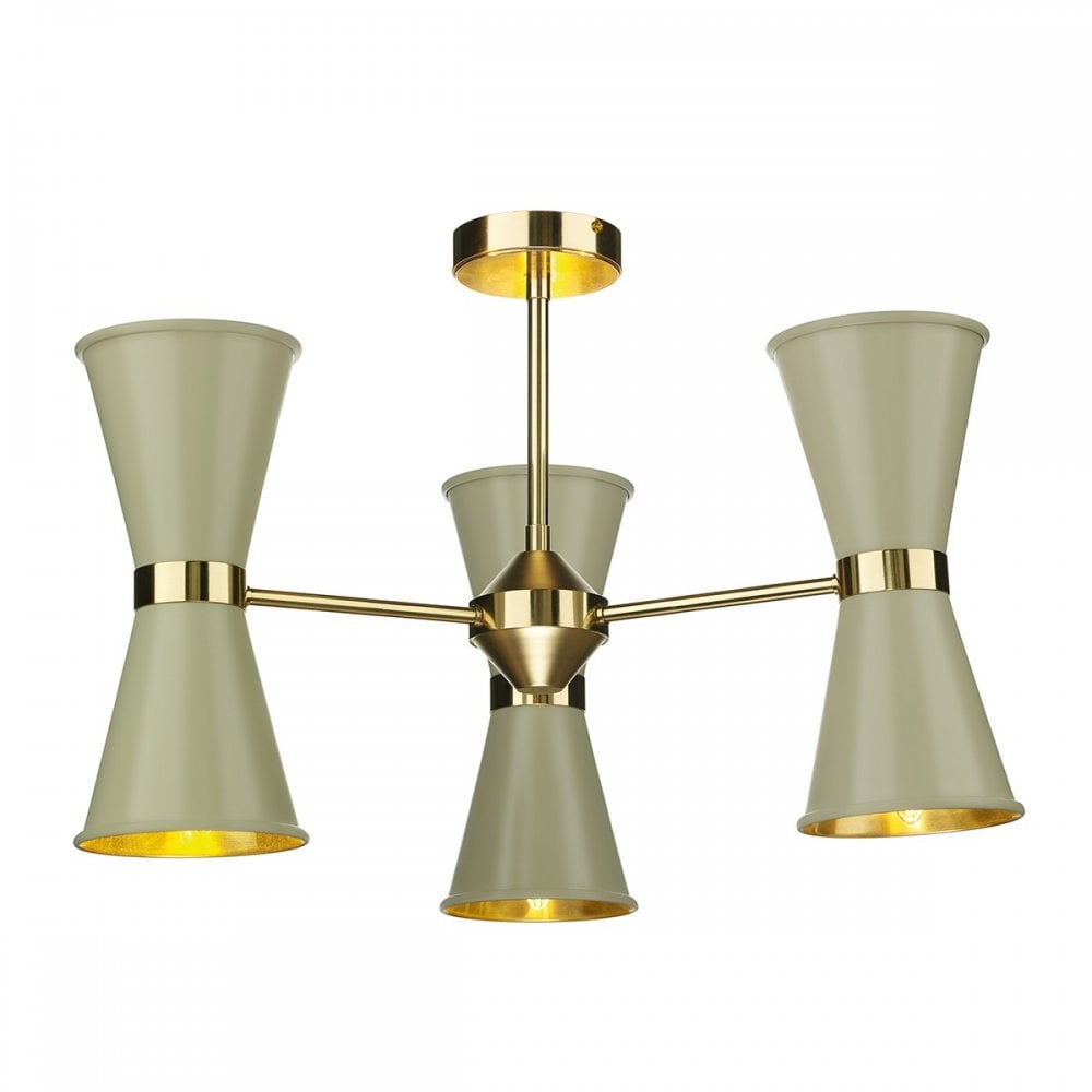 Hyde 6 Light Pendant Brass (Bespoke Colours Available)