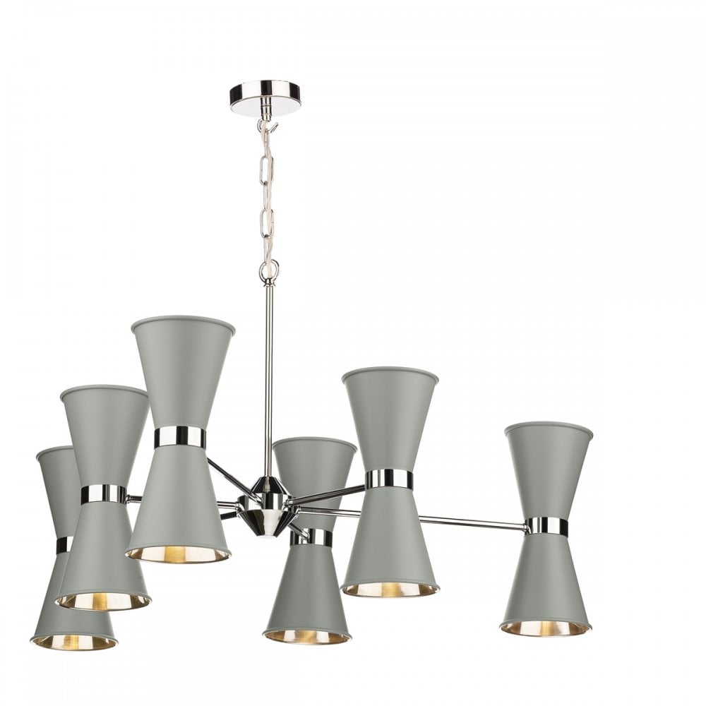 Hyde 12 Light Chandelier Polished Chrome (Other Colours Available)