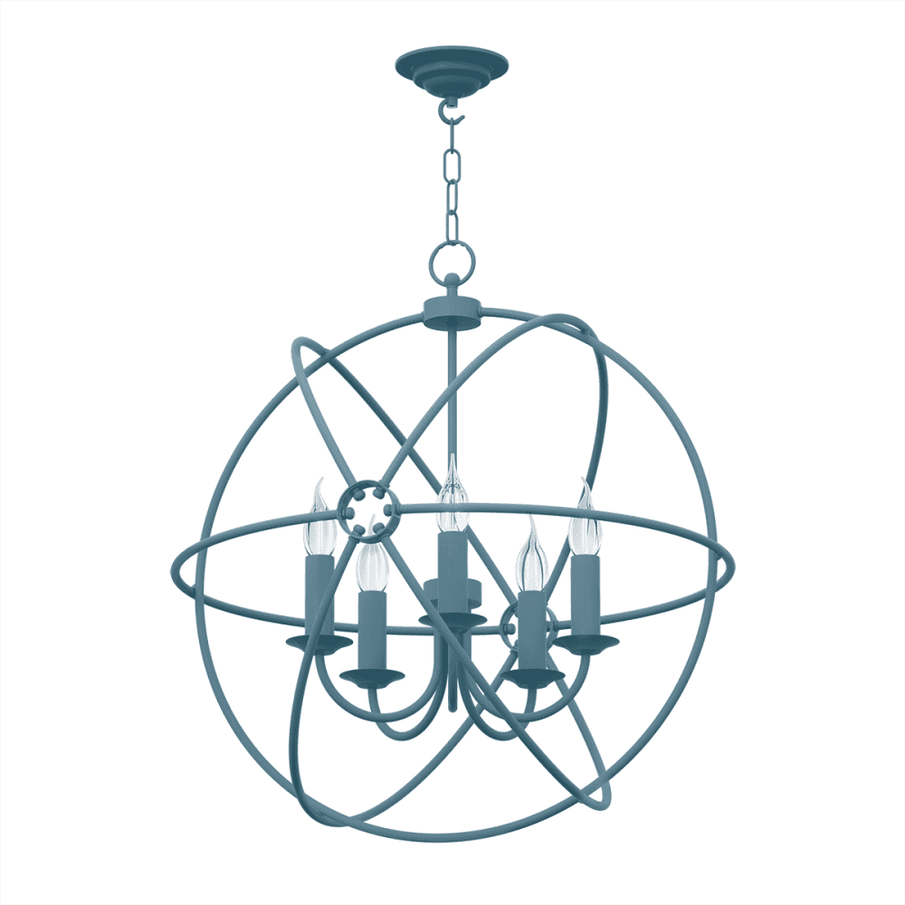 Orb Bespoke 5 Light 600mm Pendant (Choice of Colours)