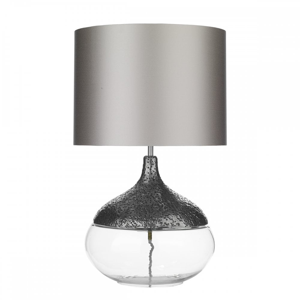 Teardrop Table Lamp in Pewter Finish