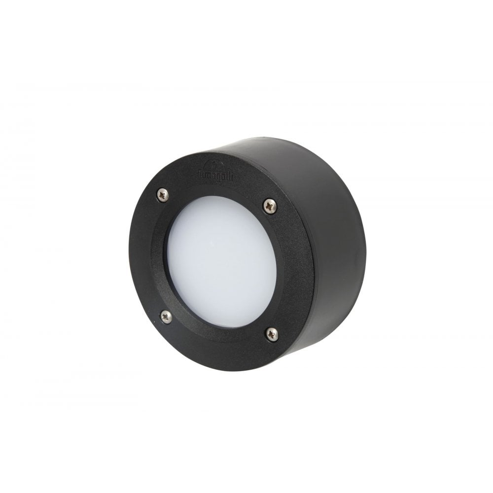 Extra Leti 100 3W Round Eyelid Black Surface Mounted with Opal Diffuser
