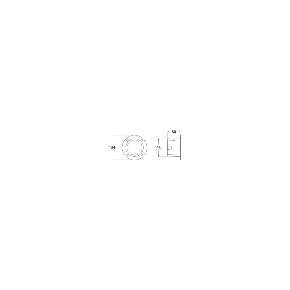 Leti 100 3W LED Round Recessed Wall Light Black