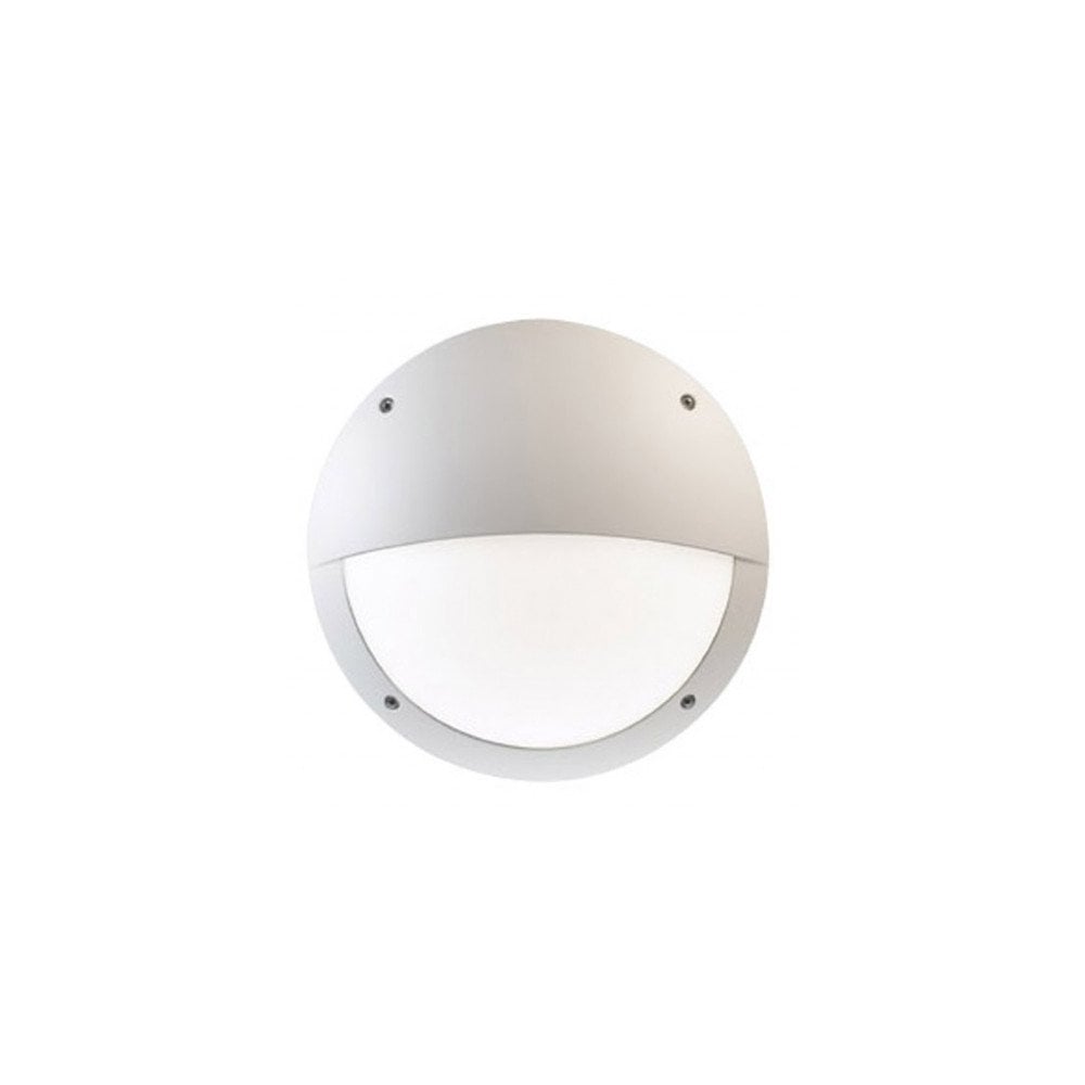Lucia Eyelid E27 Wall & Ceiling Light Grey with Opal Diffuser