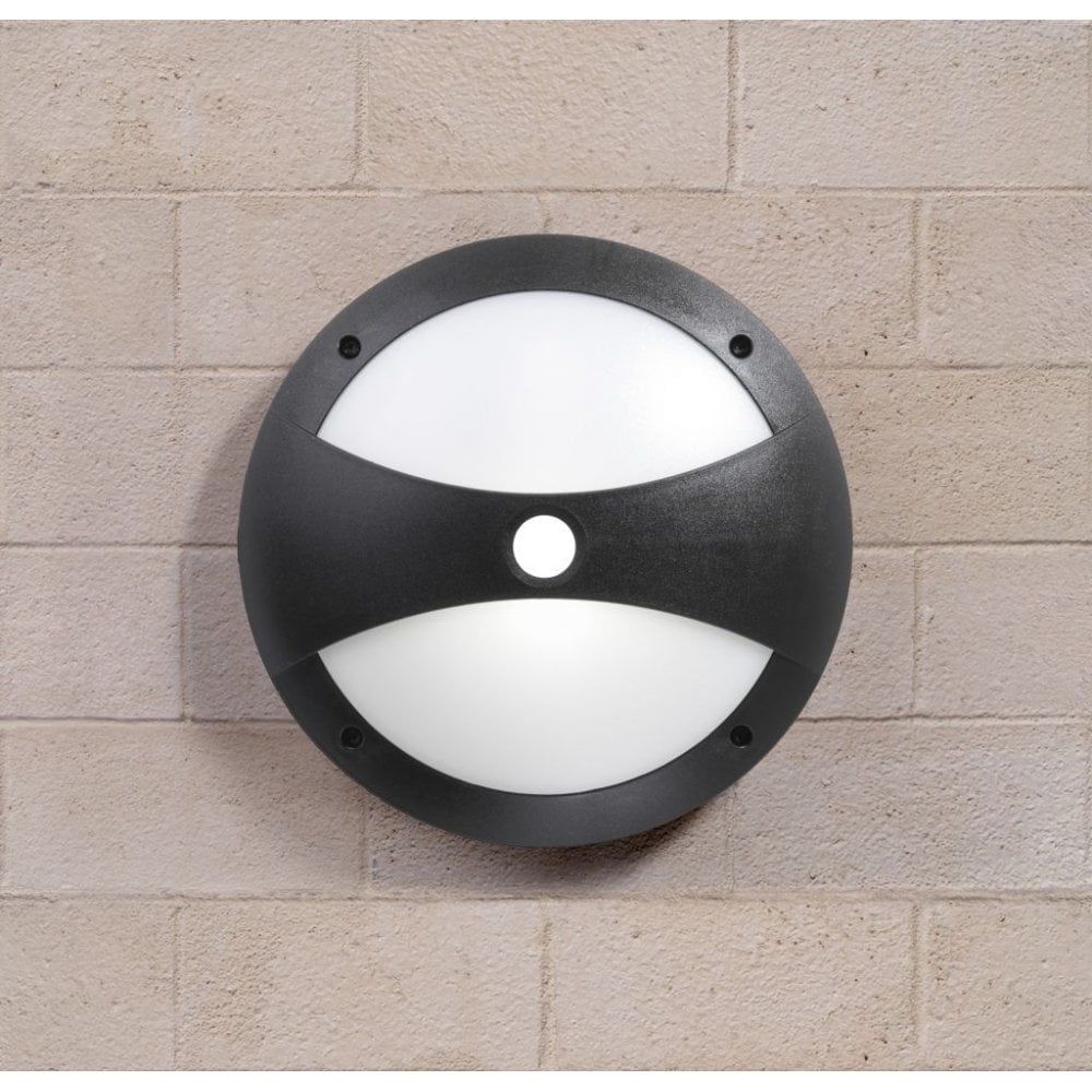 Lucia Guard Cover LED 11W Wall & Ceiling Light Black with Opal Diffuser