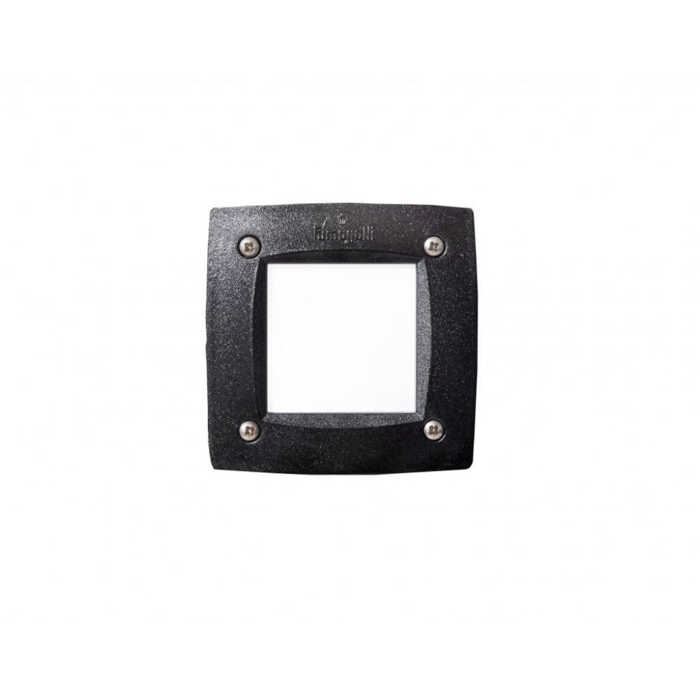 LETI 100 3W LED Recessed Wall Light Square Black With Opal Diffuser