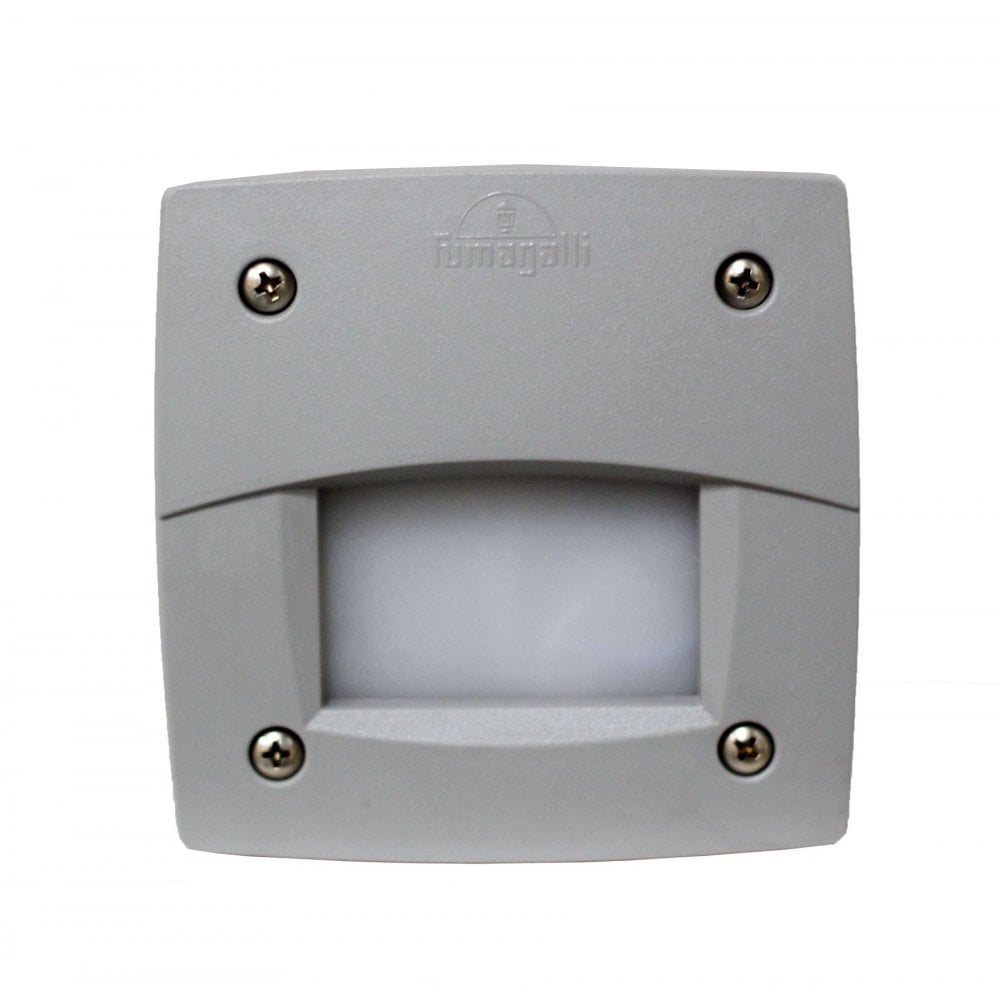 Leti 100 3W LED Eyelid Square Grey Recessed with Opal Diffuser