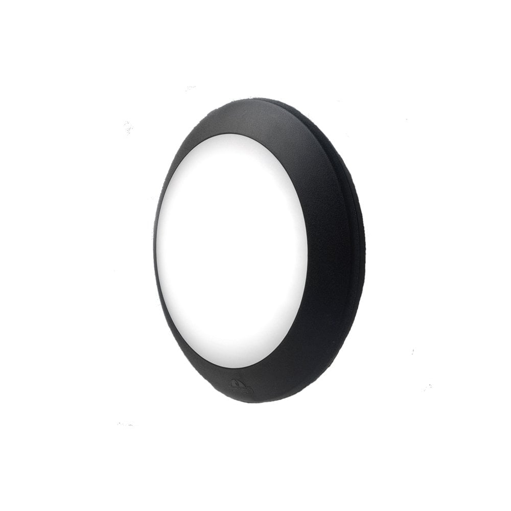 Berta LED 11W Wall & Ceiling Light Black with Opal Diffuser