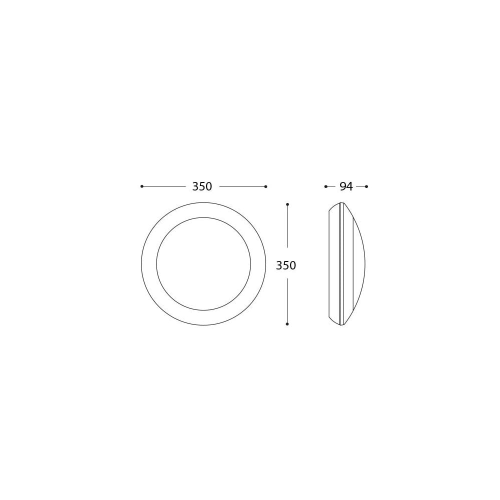 Umberta LED 11W Sensor Light Black with Opal Diffuser