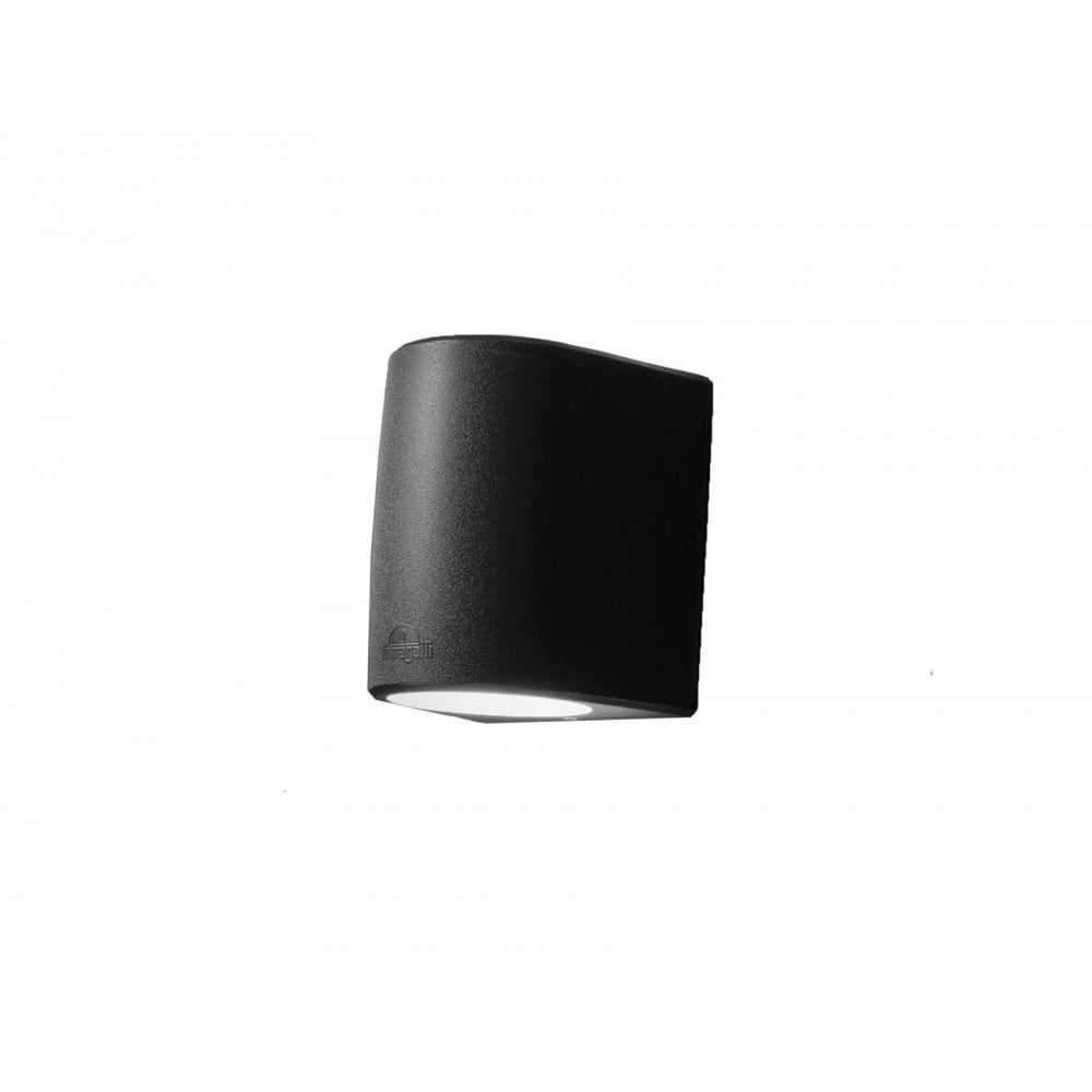Marta 160 2 Light Up and Down 20W LED Wall Light Black with Frosted Diffuser