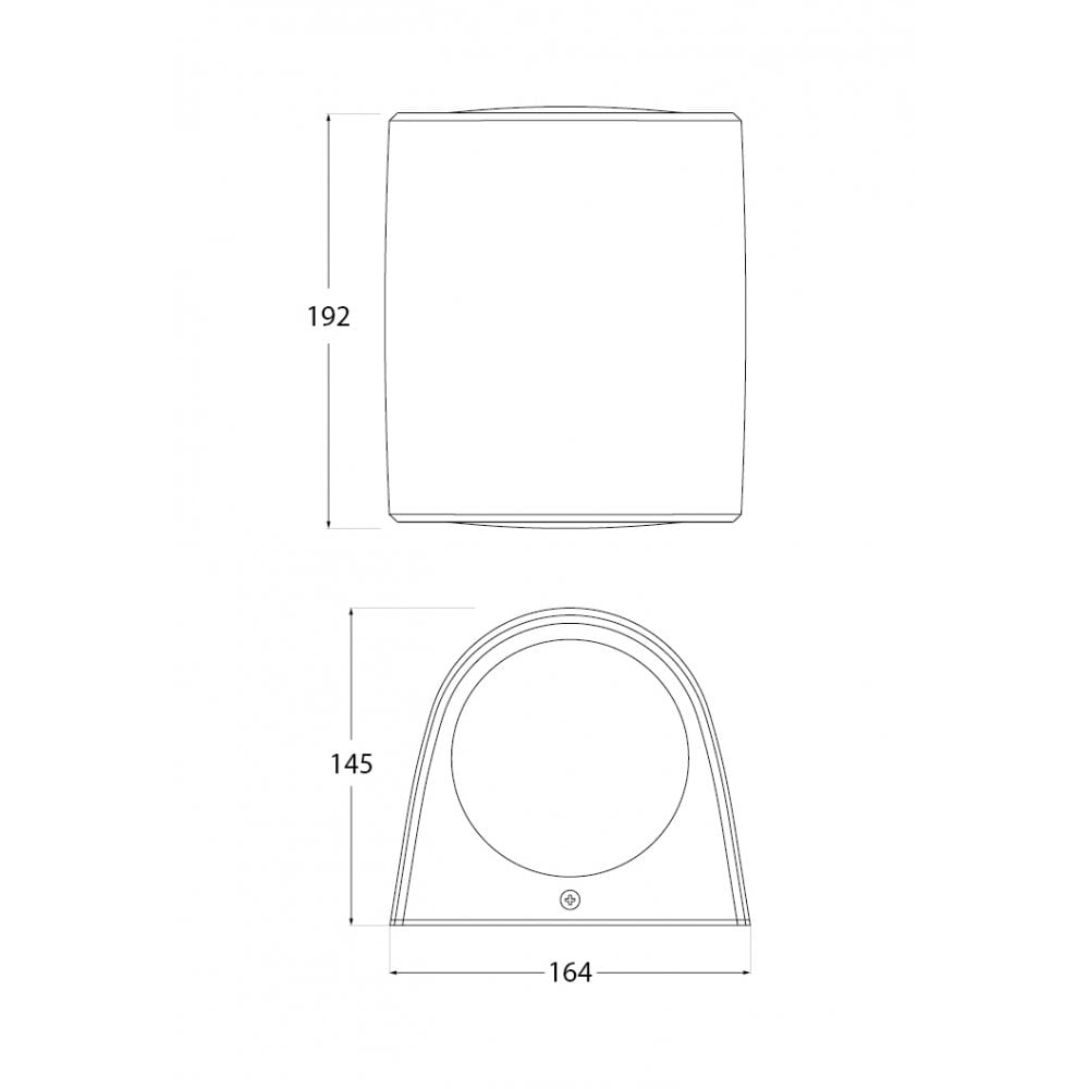 Marta 160 2 Light Up and Down 20W LED Wall Light Black with Frosted Diffuser