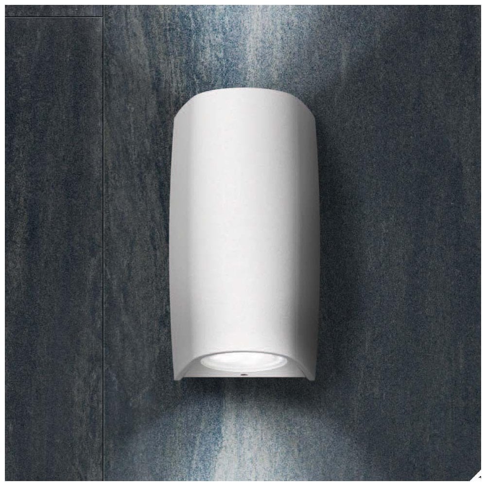 Marta 90 2 Light Grey Up and Down Wall Fitting with Frosted Diffuser