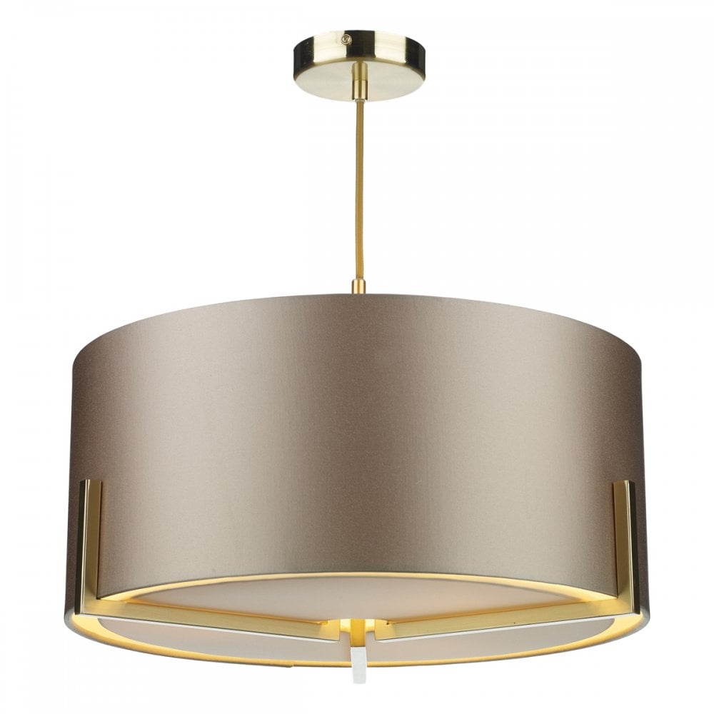 Huxley 3 Light Pendant in Gold (Shade Colour Options)