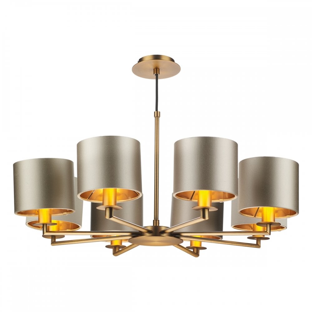 Rex 8 Light Pendant in Bronze (Shade Colour Options)