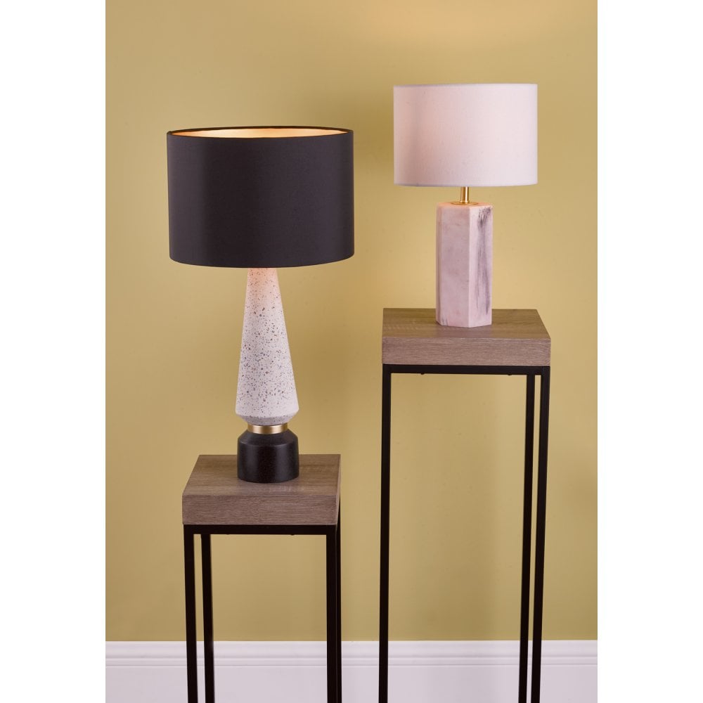 Nalani Pink & Marble Table Lamp C/W Shade
