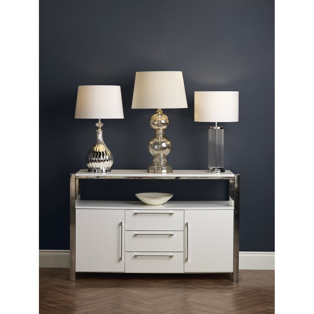 Olalla Glass Table Lamp with Polished Chrome C/W Shade