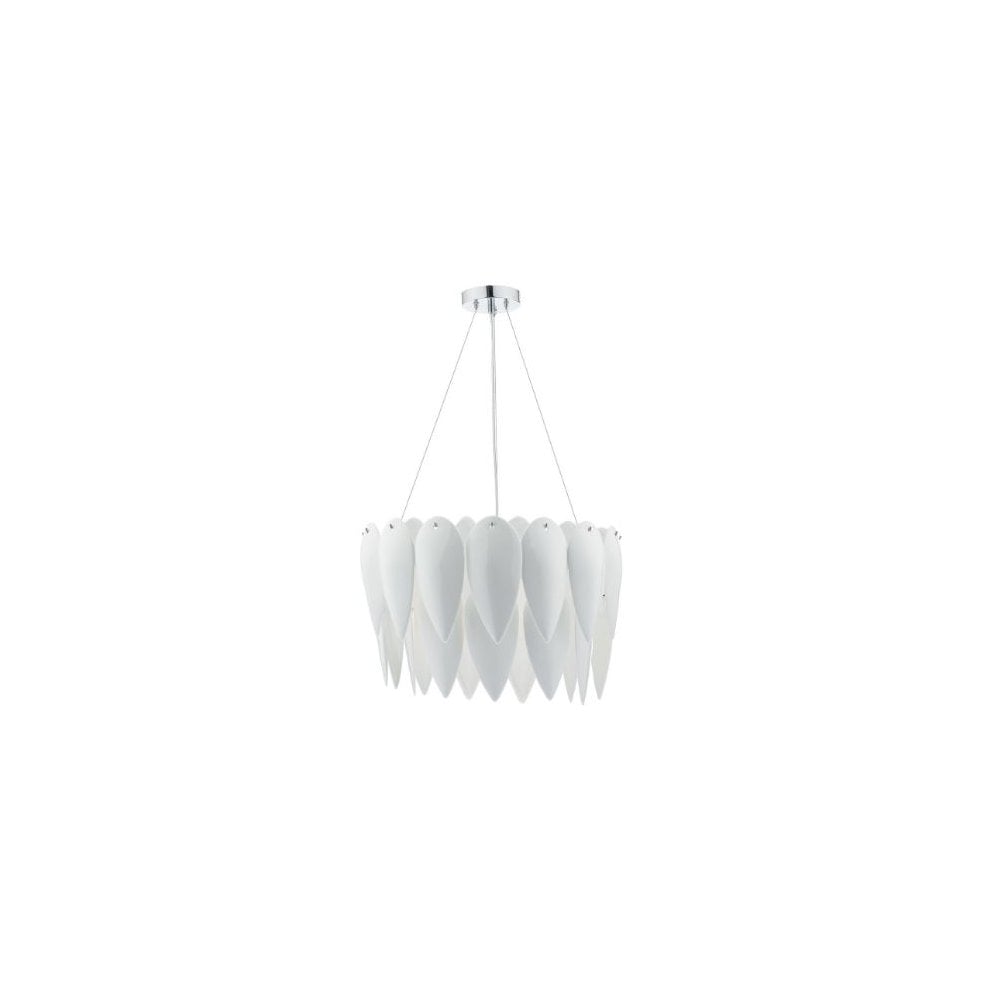 Phillipa 3 Light Pendant in White Ceramic Finish