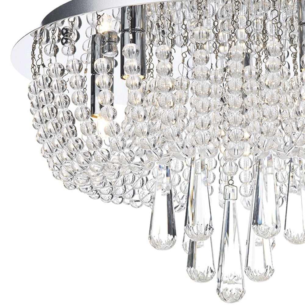 Saigon 5 Light Flush Fitting in Polished Chrome